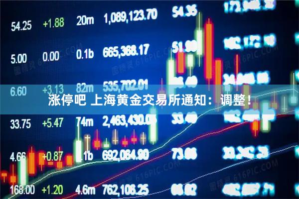 涨停吧 上海黄金交易所通知：调整！